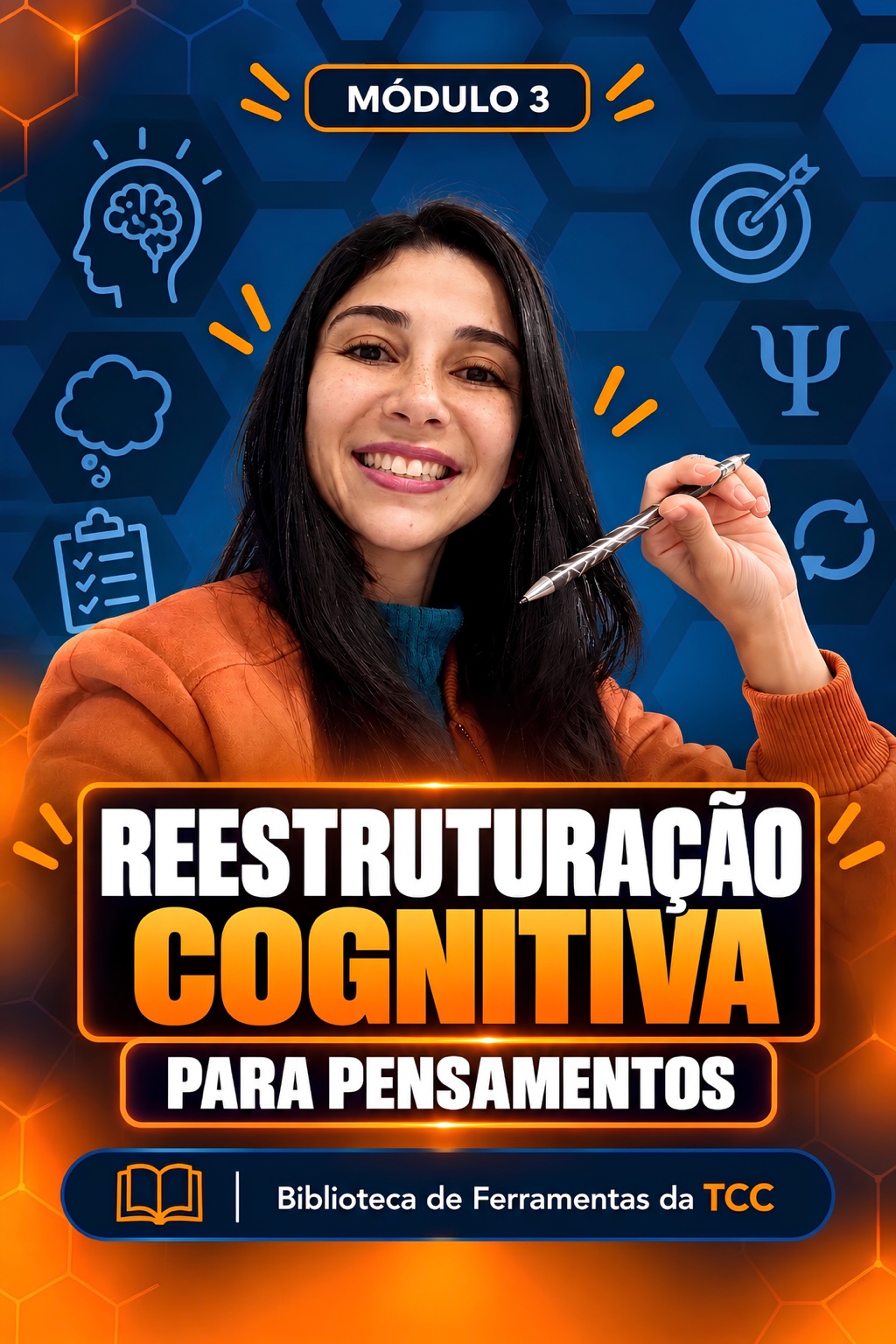 Capa do módulo: Pensamentos e reestruturação cognitiva